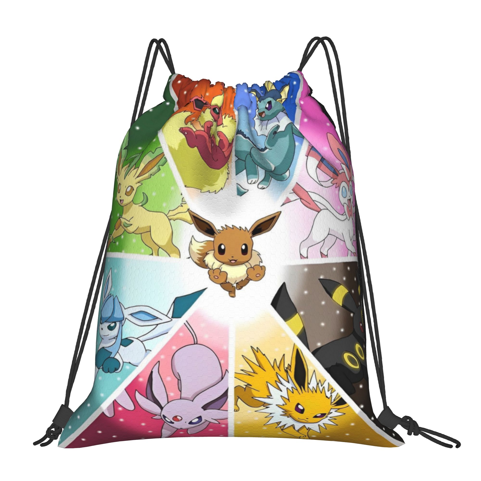Drawstring Gym Bag - 90年代アニメポケモン巾着バックパックジムスポーツサックパック防水ストリングバッグワークアウト用36cm（幅）x 43cm（高さ）