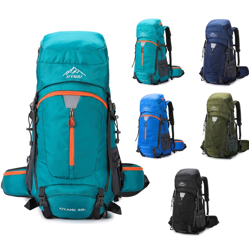 Rain Cover Backpack - 60L キャンプバックパック 旅行バッグ メンズ 大容量 アウトドア