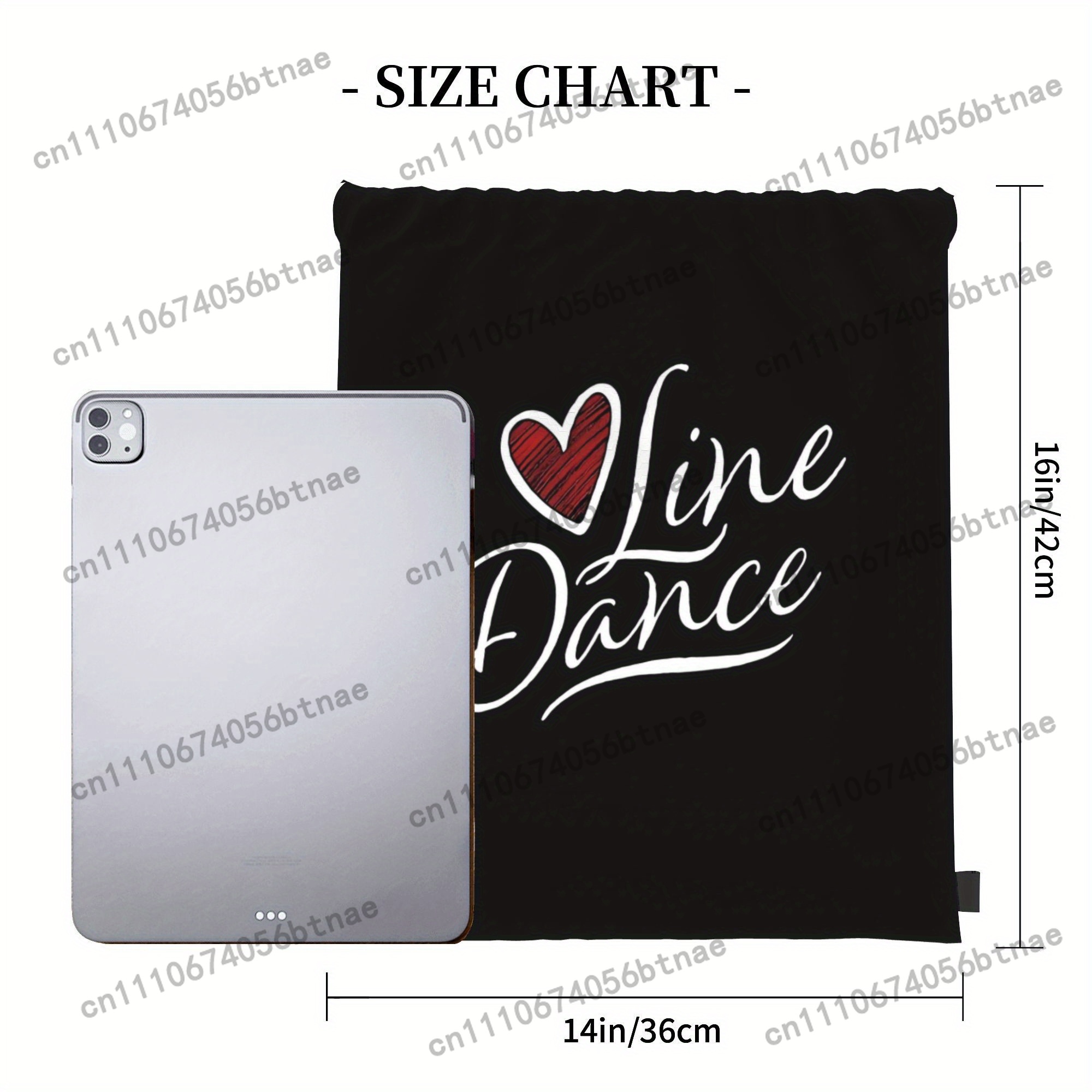LOVE ラインダンス巾着バッグ - ブラックに白のハートと - Drawstring Gym Bag のレビューと価格