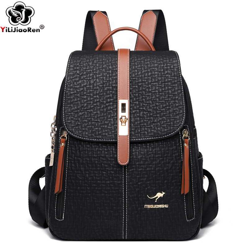 ファッションバックパック女性の高品質レザー Bagpack  - Travel Backpack Anti Theft のレビューと価格