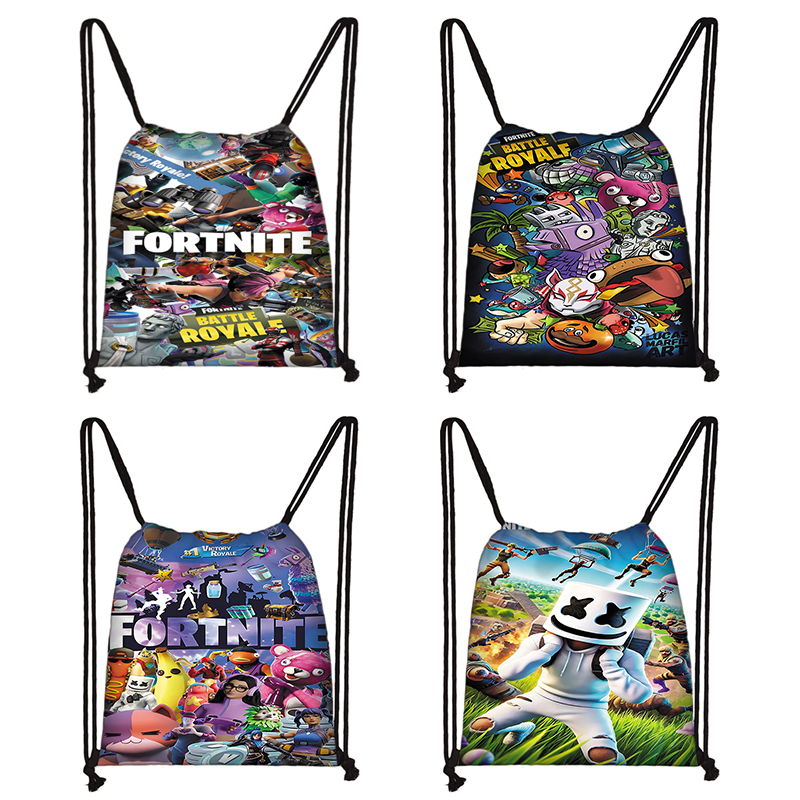 子供用プリント入り巾着ショッピングバッグ男性用ホットゲームデ - Drawstring Gym Bag のレビューと価格