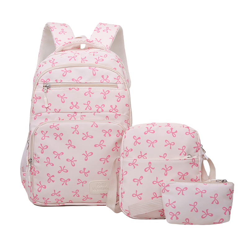 3点セット かわいいリボン柄バックパック スリングバッグ＆収 - Sling Backpack Shoulder のレビューと価格