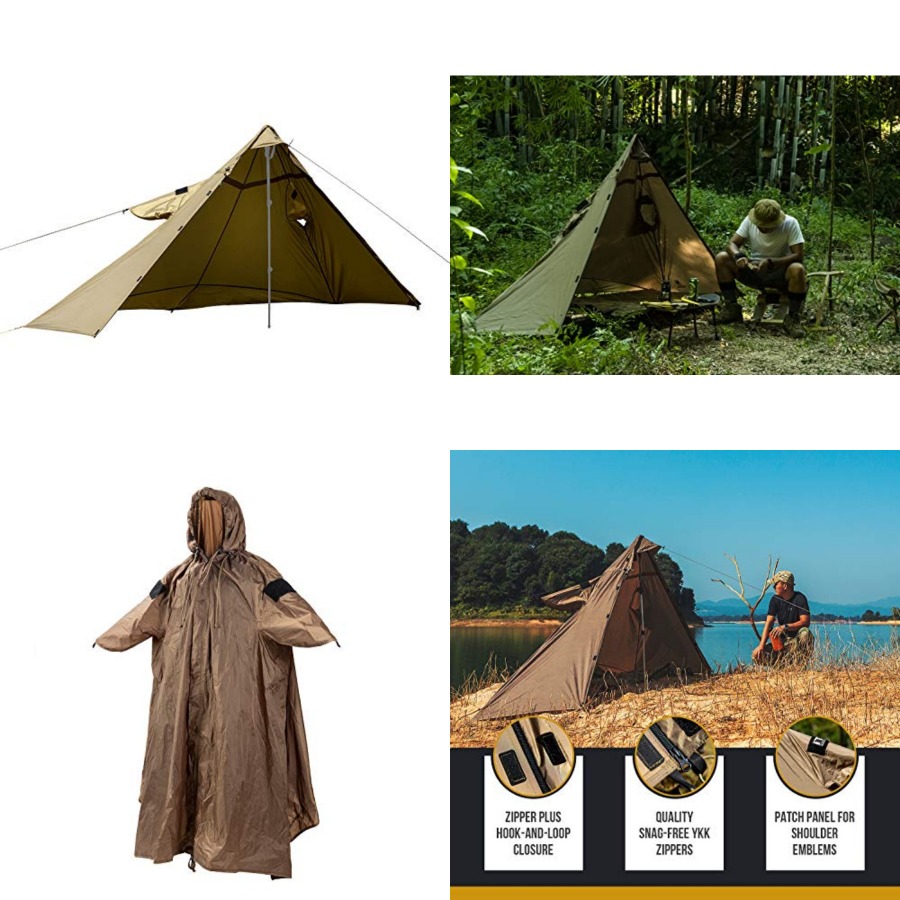 TENTSFORMER フード付きポンチョ 4-in-1 レ - Rain Cover Backpack のレビューと価格