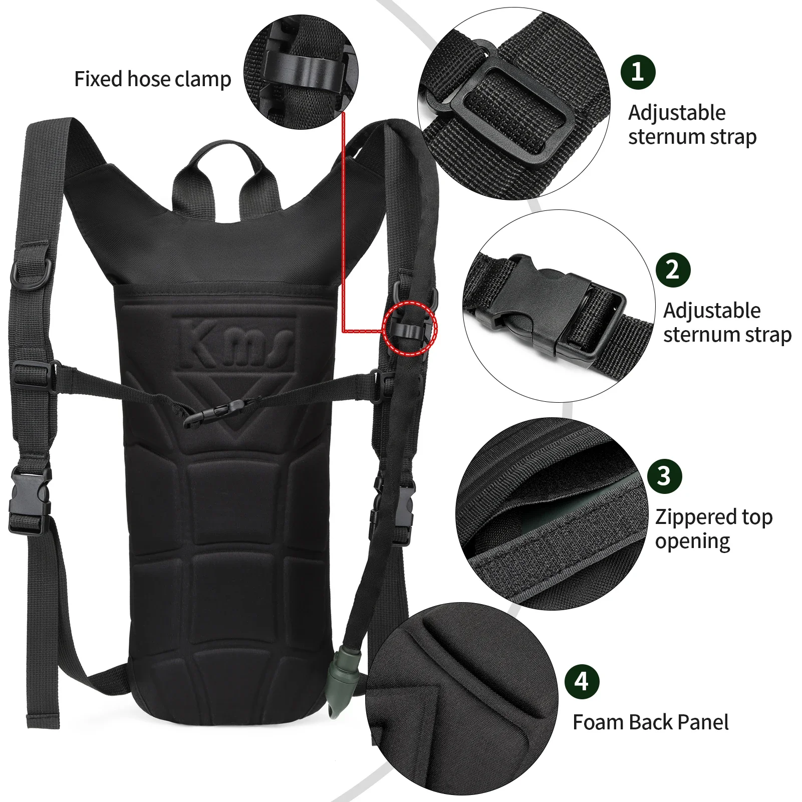 軍用戦術キャメルバックパック、3L防水ウォーターブラダー付き - Rucksack Military Style のレビューと価格